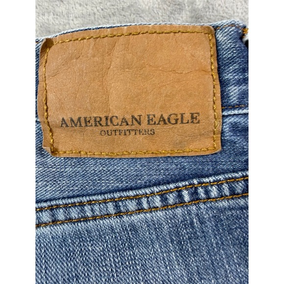 American Eagle Original Straight Jeans Men's Size 30x36 Blue Faded Denim - Picture 3 of 8